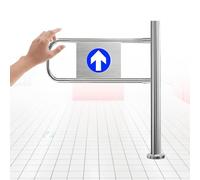 Cancello automatico a battente in acciaio inox, porta di sicurezza unidirezionale per supermercati e magazzini, 50 x 97 cm, soluzione di accesso durevole per vialetti ad alto traffico