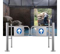 Cancello Automatico a Battente in Metallo per Magazzini industriali, barriera di Sicurezza per banchine di carico, cancello d'ingresso a 1 Via, cancello Resistente da 67x39 Pollici per canti