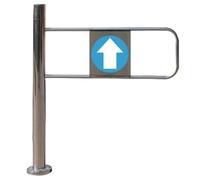 Cancello automatico a battente per ingresso supermercato, porta di accesso in metallo resistente, porta di sicurezza unidirezionale, destra (50 × 97 cm) e sinistra (60 × 97 cm) opzioni disponibili