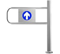 Cancello Automatico a Battente per mercati e Magazzini - Porta Metallica autoalimentata per Accesso di Sicurezza unidirezionale, Ideale per Aree libere e panoramiche, Adatta a larghezze da 5