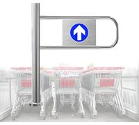 Cancello Automatico a Battente per supermercati e Magazzini, cancello d'ingresso di Sicurezza in Metallo, Design Universale con Chiusura Automatica per biblioteche e Centri Commerciali, dime