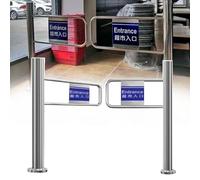 Cancello Automatico a Battente - Porta di Accesso unidirezionale in Acciaio Inossidabile per biblioteche, Negozi e Centri Commerciali - Barriera di Ingresso per Passaggio/corridoio con chius