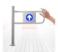 Cancello automatico a battente - Porta di accesso unidirezionale in acciaio inox per supermercati e magazzini, cancelletto di sicurezza 50 x 97 cm con chiusura automatica, ideale per vialetti e