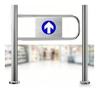 Cancello automatico a battente unidirezionale Cancello pedonale a chiusura automatica con controllo accessi Cancellos di sicurezza resistente per supermercati biblioteche negozi(Left50*100cm)