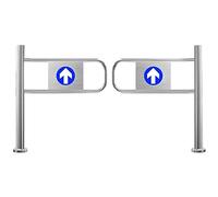 Cancello automatico a molla, porta pedonale in metallo per supermercati e biblioteche, apertura a 90°, design a rimbalzo, cancello di trasferimento magazzino, sinistra+destra, 1,4 x 0,9 m