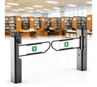 Cancello Battente Automatico A Infrarossi Premium For Supermercati, Tornello Con Sensore Radar Con Oscillazione A 90° E Voce Inglese, Controllo Accessi Regolabile For Centri Commerciali