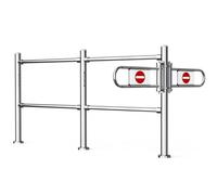 Cancello Battente Chiusura Automatica Barriera Sicurezza Metallo Caricata Molla For Sicurezza Magazzini Centri Commerciali Cancello D'ingresso Durevole(Silver,200X100CMX6.3CM/C)