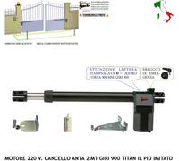 Motore Destro 230 V Stelo 400 mm 1400 Giri Sblocco Cancello Elettrico 2,5 Metri