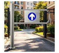 Cancello battente unidirezionale in acciaio inossidabile, tornello pedonale a chiusura automatica for supermercato, negozio al dettaglio, magazzino (100x100 cm)(Left70*100cm)