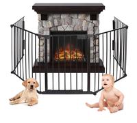 Cancello Cancelletto Protezione Camino Cani e Bambini Recinto Divisorio 3mt Nero