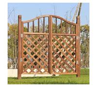 Cancello da esterno in legno autoportante, porta da giardino marrone personalizzabile, ideale per patio e terrazza, perfetto divisorio per cortile piccolo (dimensioni: 130 x 90 cm)
