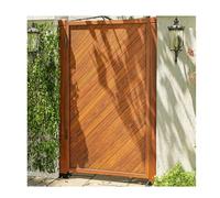 Cancello da giardino autoportante in legno marrone, 50 x 80 cm, decorazione esterna perfetta per cortile, ingresso al parco e spazi quadrati, aggiunta durevole ed elegante al tuo paesaggio