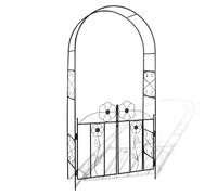 Cancello da giardino con arco per rose in ferro, traliccio e traliccio per piante rampicanti, pergola con arco, arco da giardino resistente alle intemperie, per terrazza, balcone, ingresso e aiuola