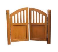 Cancello da giardino in legno a doppia porta, recinzione in reticolo carbonizzato, divisorio autoportante vintage per casa, giardino, patio, terrazza (120 x 130 cm) - ingresso esterno resistente ed