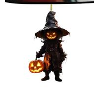 Cancello di auto spaventoso Halloween - Pumpkin Man Retroview Mirror Appendiabiti, accessorio interno horror, decorazione sospesa durevole | Ornamento inquietante per donne, uomini, veicoli, camion, S