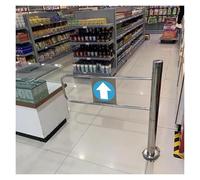 Cancello di Sicurezza a Battente con Chiusura Automatica a Molla - Porta a 1 Via per corridoi, ingressi, biblioteche, Negozi, Centri Commerciali - Regolabile 50-100 cm (20x39 Pollici) - Fini