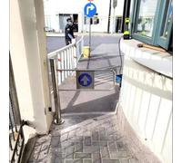 Cancello di Sicurezza a Battente in Metallo con Molla | Porta di Accesso pedonale per vialetti e Giardini | Cancello d'ingresso per supermercati a 1 Via, RightDoor 70x103 cm