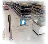 Cancello di sicurezza a chiusura automatica, 1 via, pedonale, 70 x 100 cm, cancelletto di sicurezza per magazzini e biblioteche, ideale per ingressi al mercato, larghezza regolabile 50-100 cm