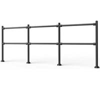 Cancello di Sicurezza a Chiusura Automatica，Cancello a Battente Retrattile a 1 Via Porta pedonale a Battente a 1 Via Cancelletto di Sicurezza in Metal per supermerca(Size:300X100CMX6.3CM,Color:Nero)