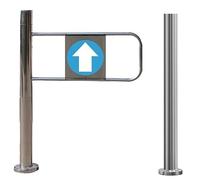 Cancello di sicurezza a chiusura automatica con montaggio su palo - Porta a battente a 90° for accesso industriale, corsia del supermercato, cancello manuale unidirezionale(Silverl,75x100cm (30x39in))