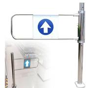 Cancello di Sicurezza a Chiusura Automatica per supermercati e Magazzini, Porta Metallica unidirezionale per Accesso pedonale, Design a Senso Unico a 90°, Ideale per bibl