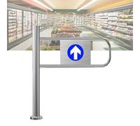 Cancello di Sicurezza a Chiusura Automatica per supermercati e Magazzini - Porta pedonale unidirezionale, 70x100 cm, Ideale per biblioteche e Aree panoramiche, Accesso Si