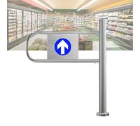Cancello di Sicurezza a Chiusura Automatica per supermercati e Magazzini, Porta pedonale unidirezionale per biblioteche e Bar panoramici, RightDoor 100x100cm - Accesso Si