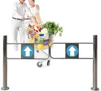 Cancello Di Sicurezza a Chiusura per Supermercati, Porta a Battente in Metallo a Senso Unico, Dispositivo Di Ingresso E Uscita a Doppia Anta, Barriera Di Sicurezza per Aree Ad Alto Traffico 200x97cm