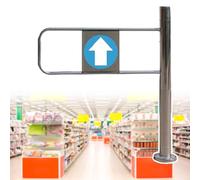 Cancello di Sicurezza a Molla - Porta a Chiusura Automatica in Acciaio Inox per Ingresso di supermercati, Negozi e biblioteche, 50x97 cm - Barriera di Sicurezza unidirezi