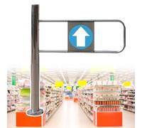 Cancello di Sicurezza a Molla - Porta a Chiusura Automatica in Acciaio Inox per Ingresso di supermercati, Negozi, biblioteche e fabbriche - Cancello di Sicurezza unidirez