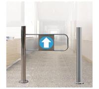 Cancello di Sicurezza con Chiusura Automatica e Montaggio su Palo, Cancello Automatico a Battente Unidirezionale in Acciaio Inossidabile, per Attività Commerciali(Left,W 75cm (29.5in))