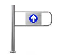 Cancello di sicurezza del supermercato, portone dell'oscillazione del metallo di chiusura a 1 via, porta unidirezionale del recinto di apertura di 90° per i corridoi della fabbrica, 50×97 cm (sinistra
