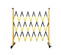 Cancello Di Sicurezza Espandibile In Acciaio, Recinzione Retrattile Da 11,4 Piedi Con Ruote, Recinzione Elettrica Pieghevole Con Isolamento For La Gestione Di Eventi(Black,400cm/13.1FT)
