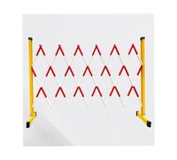 Cancello di sicurezza estensibile, con design a lucchetto e ruote for un facile spostamento, recinzione pieghevole in metallo spesso, adatta for cantieri edili(1.2x5m)