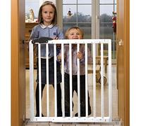 Cancello di sicurezza Nicolas 78,5-113,5cm, in legno, bianco