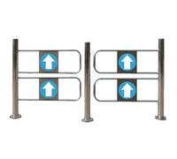 Cancello di sicurezza oscillante in metallo resistente a mezza vita a 1 via cancello | Barriera for l'accesso pedonale sicuro for i supermercati
