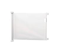 Cancello di Sicurezza per Bambini Estendibile - Cancelletto Ideale per Scale e Porte, Meccanismo di Blocco Facile, Montaggio a Vite, in ABS e PVC, 130x88 cm, Bianco