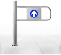 Cancello di Sicurezza per Ingresso supermercato - Cancello a Battente in Acciaio Inox a Senso Unico, Rimbalzo Automatico per corridoi, Centri Commerciali, stazioni ferroviarie - 1,64 Piedi x