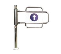Cancello di Sicurezza per Portico d'ingresso, cancello Manuale in Metallo per supermercati, Porta di Recinzione unidirezionale con Chiusura Automatica per Magazzino, per Bar e Negozi (Argent