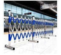 Cancello di sicurezza pieghevole Barriera espandibile in acciaio inossidabile Recinzione retrattile con ruote per aree di costruzione, stazioni ferroviarie, garage(1.2 * 1.5m)