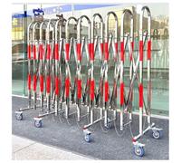 Cancello di sicurezza pieghevole con ruote, Barricata espandibile Recinzione in acciaio inox Cancello carrabile retrattile(1.3x3m)