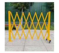 Cancello di Sicurezza Pieghevole in Metallo Retrattile con Ruote - Cancello di transito Flessibile e Porta a Forbice Adatto per Uso Industriale, Scolastico e temporaneo (Giallo, 120 x 250 cm