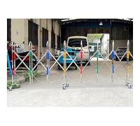 Cancello di sicurezza pieghevole Recinzione retrattile in acciaio inossidabile Cancello di sicurezza portatile Barriera estensibile con ruote girevoli a 360°(1.5x10m)