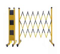 Cancello di Sicurezza Retrattile di Tipo Industriale con Ruote, Adatto per Esterni e scuole, Colore Giallo, Dimensioni 1,2 x 4 Metri (3,9 x 13,1 Pollici).