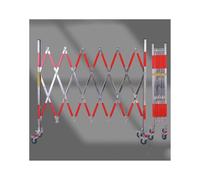 Cancello di sicurezza retrattile, ringhiera in metallo, barriera stradale con 4 ruote girevoli for un facile spostamento, adatto for uso esterno e centri commerciali(1.2x6m)