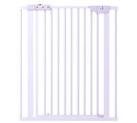 Cancello Di Sicurezza Super Ampio per Montaggio a Parete per Box per Animali Domestici, Plastica Bianca, Larghezza 71-180 Cm, Colonnine per Scale Alte 100 cm/Height 100Cm/111-117Cm