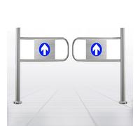 Cancello di sicurezza unidirezionale automatico per l'ingresso del supermercato Porta a battente in metallo 130x con meccanismo di chiusura automatica e soluzione sicura per il controllo degli accessi