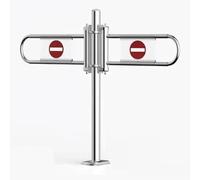 Cancello doppio del metallo di chiusura automatica per i supermercati, cancello dell'entrata manuale, porta del recinto unidirezionale, portone della barriera del checkout di 110x100cm & controllo di