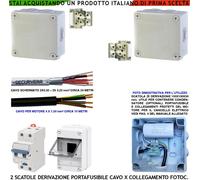 Cancello Elettrico Cablaggio Centrale Motori 220 V Fusibile Differenziale Fotoc.