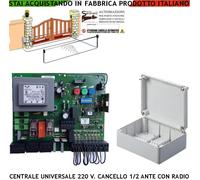 CANCELLO ELETTRICO CENTRALE COMPATIBILE MPC E GR + RADIO 1/2 MOTORI 220 V 550 W